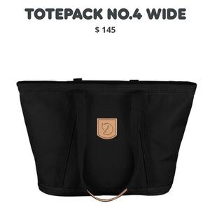 Fjallraven Black Totepack No.4 Wide